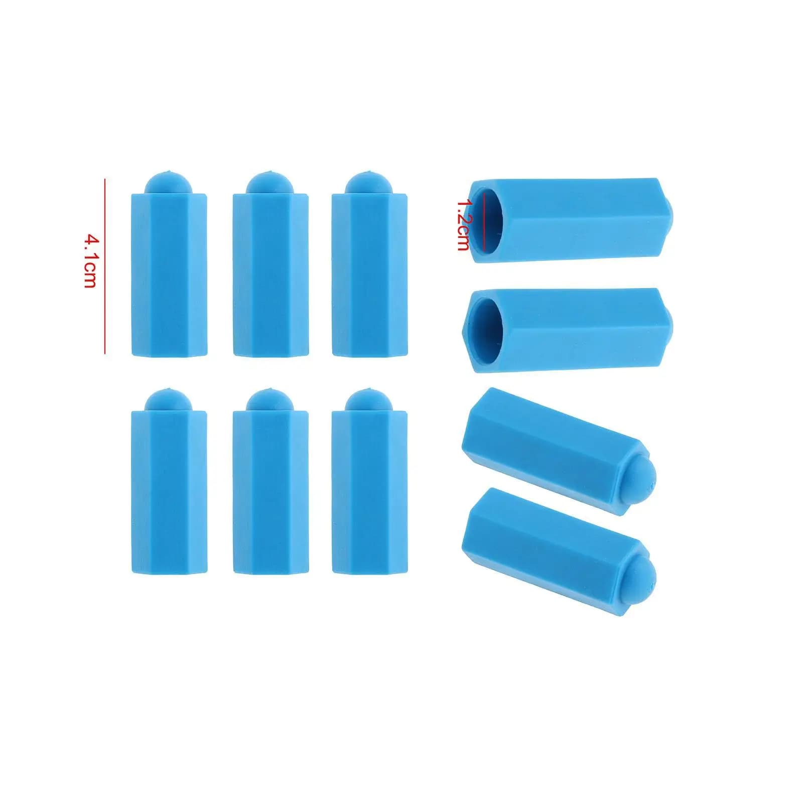 Billiard Stick Tail Protector Blue Rubber Cue Bottom Sleeve Accessory for Cue Tip Maintenance Sessions
