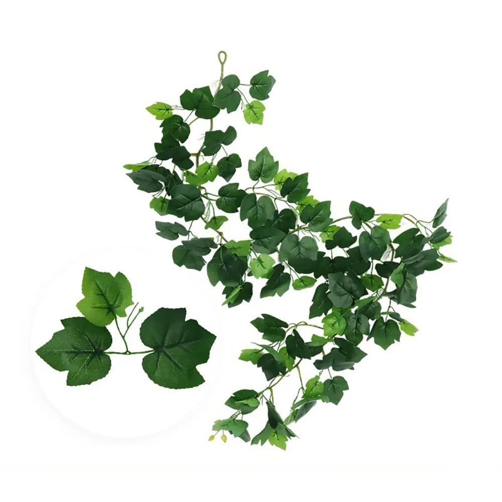 Foglie Verdi Artificiali Lunghe 180 cm, Accessori per Foto Fai-da-Te, Foglie Simulate, Vite Decorativa per Avvolgere Tubi