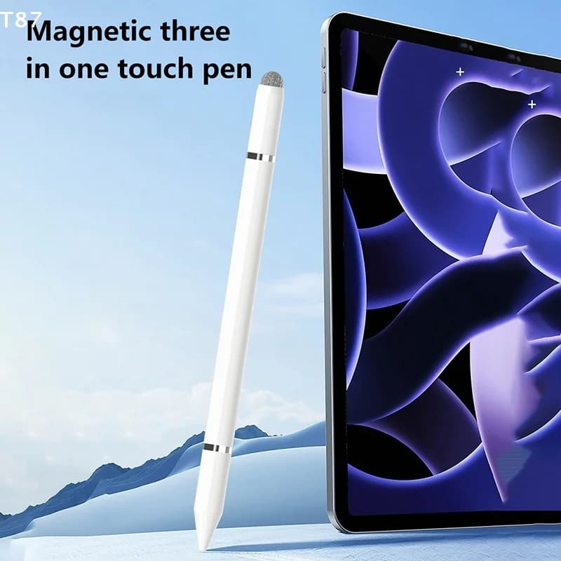 Penna Stilo Capacitiva Magnetica 3 in 1 per Tablet Huawei e Smartphone, Penna Touch per iOS e Android