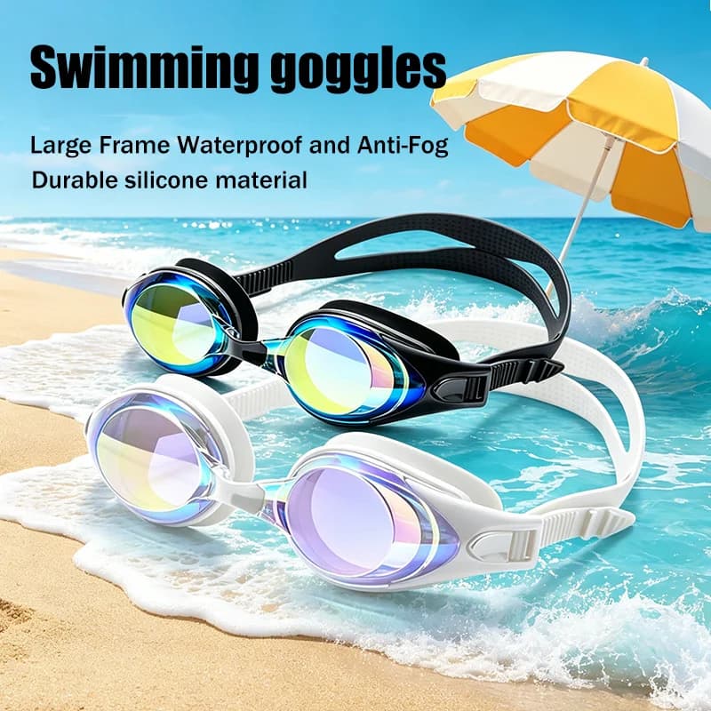 Nuovi Occhialini da Nuoto Professionali per Adulti con Lenti Antiappannamento e Protezione UV, Impermeabili e Regolabili in Silicone per Uomini e Donne
