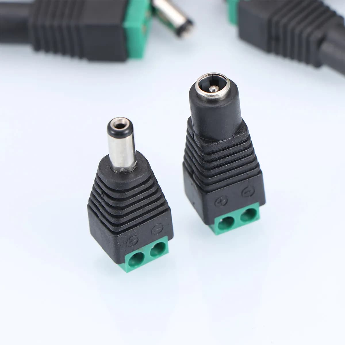 10 paia di connettori DC 2.1x5.5mm maschio e femmina, adattatore di alimentazione DC per telecamere CCTV, connettore a vite per strisce LED