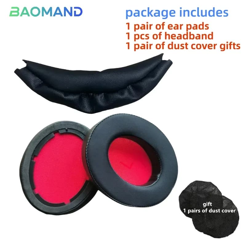 1 set di cuscinetti auricolari di ricambio per cuffie 1MORE SonoFlow, SonoFlow SE, copertura per cuscini auricolari in memory foam