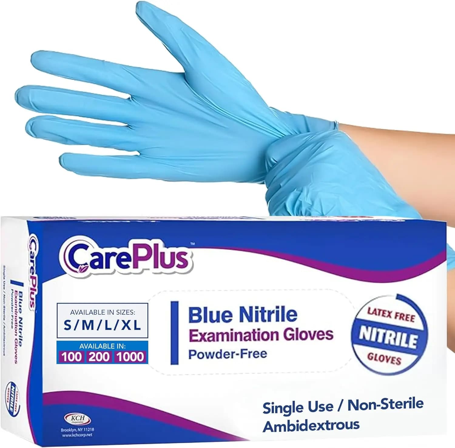 Nitrile Gloves Medical Grade Powder Free Latex Free Black Blue Sizes S M L XL Pack 100 200 1000