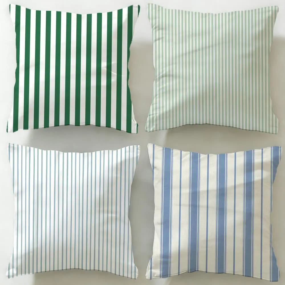 Fodera per cuscino a righe, morbida e facile da lavare – Versatile per divano, letto, viaggi e ufficio