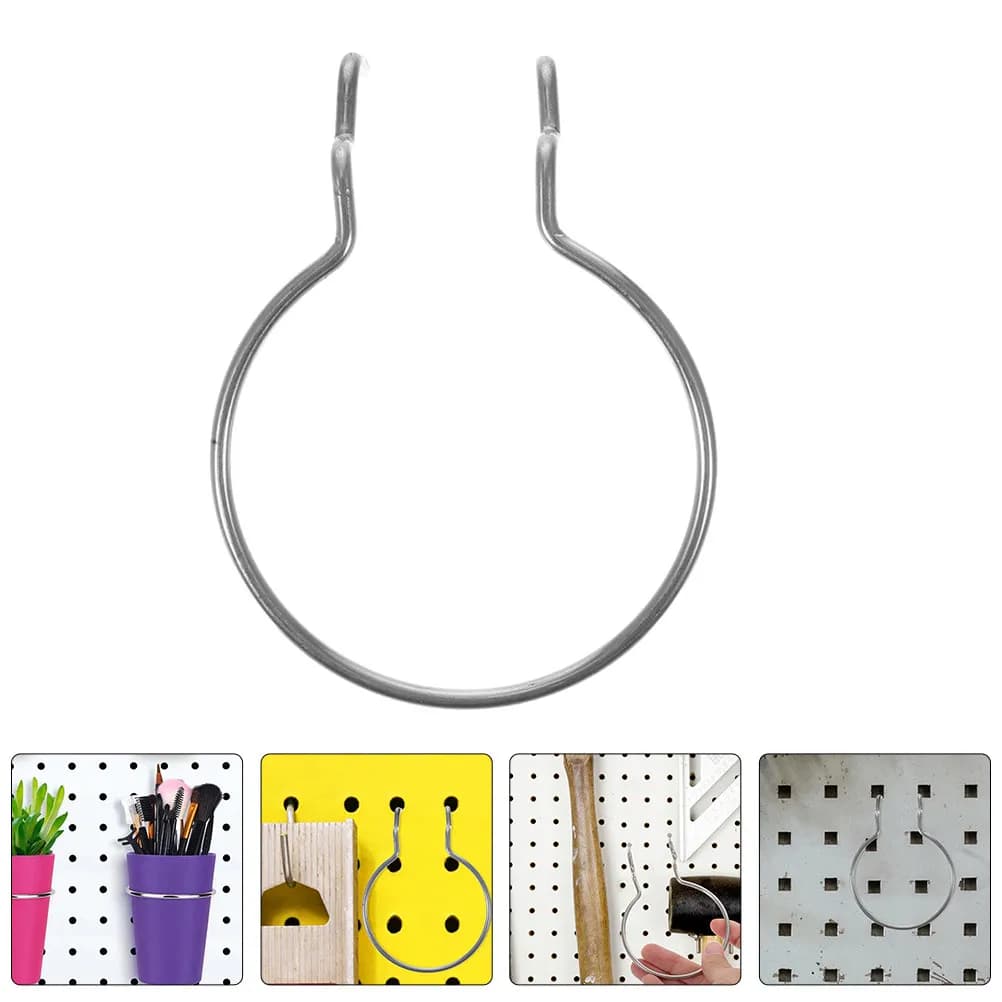 12Pcs Heavy Duty Iron Pegboard Hooks Cup Holder Peg Board Hanging Hooks for Organizing Cups Bins Jars Utility