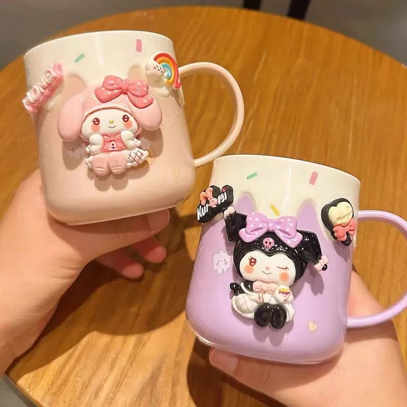 Nuova tazza per spazzolino da denti per bambini Tazza per spazzolino Sanrio Popolare carino per ragazzi e ragazze tazza per collutorio per bambini melodia kulomi all'ingrosso