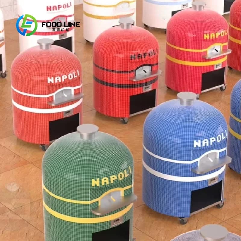 Large Concrete Pizza Oven Neapolitan Wood Fired Gas Burner Charcoal Stone Dome Heavy Duty Outdoor Commercial Professional