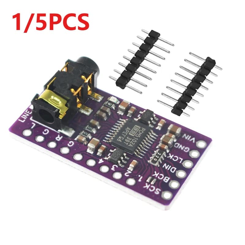 1/5pcs GY-PCM5102 Interfaccia I2S IIS DAC Scheda di Decodifica PCM5102A Modulo DAC Audio HiFi per Raspberry Pi/STM32
