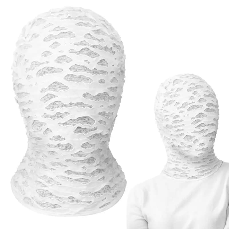 Nuova Maschera Punk Strappata Effetto Consumato, Passamontagna con Protezione Solare UV, Maschera da Moto, Sci, Halloween, Cosplay, Copricapo