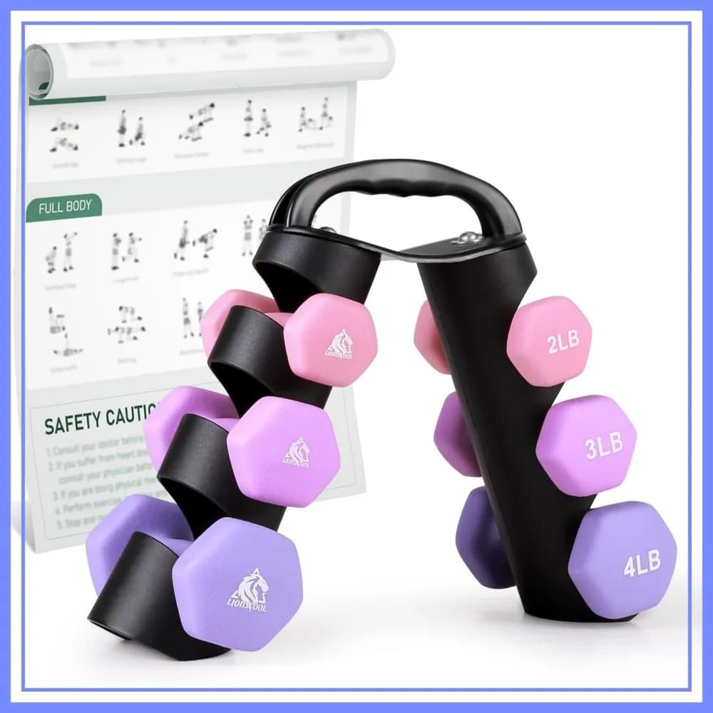Set di 2 manubri esagonali rivestiti in neoprene, antiscivolo e antirotolamento per allenamento della forza