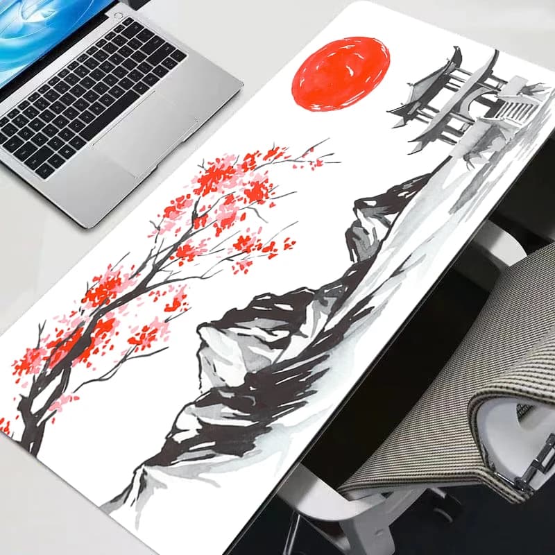 Mouse pad Ink wash painting pavilion professional eSports game players Speed Lock Edge Rubber Game Desk Mousepad Keyboard Mat