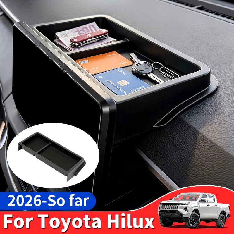 Organizer per Vano Portaoggetti Posteriore con Schermo di Navigazione per Toyota Hilux SR SR5 2026, Accessori per Modifiche Interne Auto