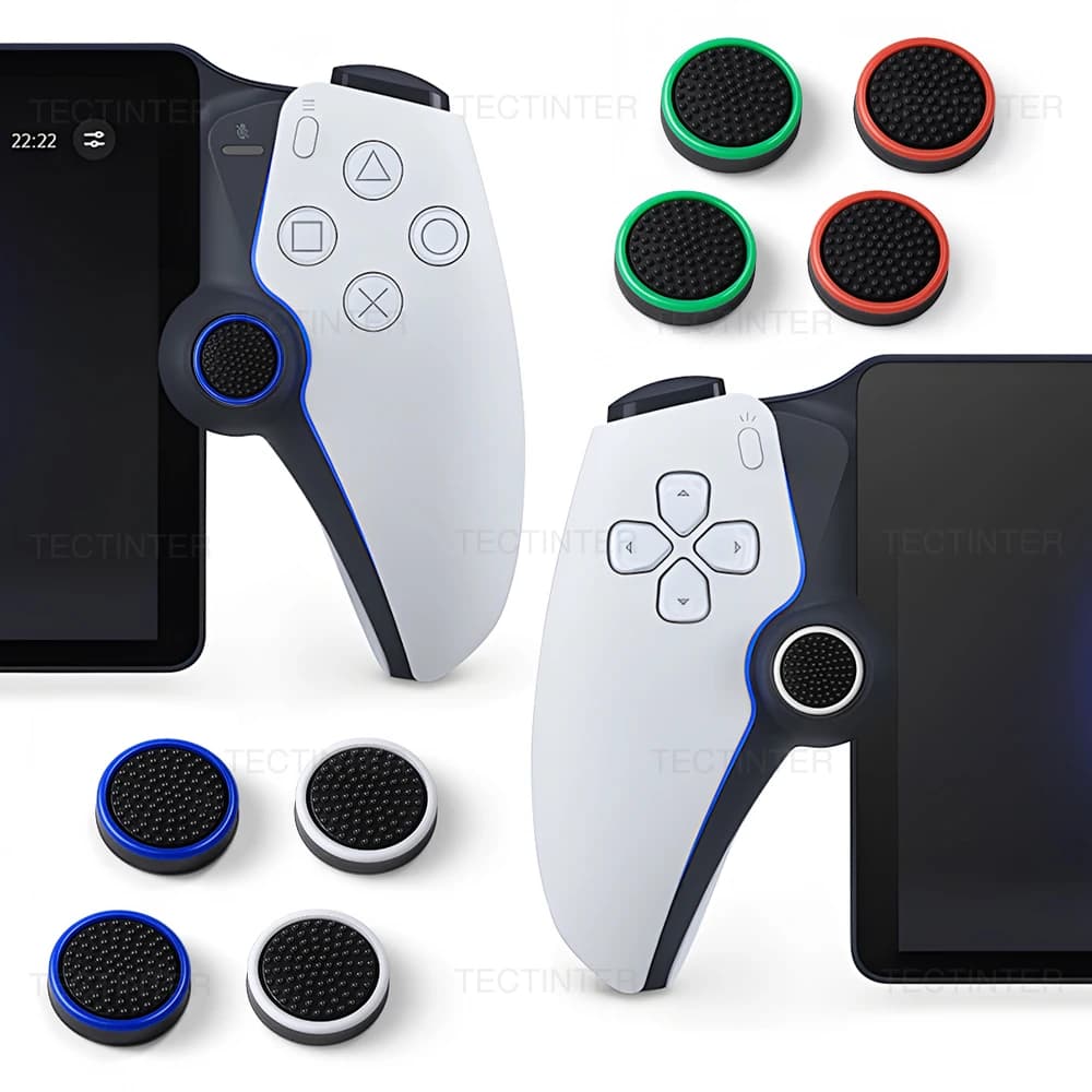 Copri joystick analogici di ricambio per console PS5 Portal e controller Nintendo Switch/OLED/Lite, in silicone, 8 pezzi