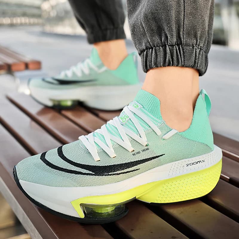 Scarpe da Corsa con Ammortizzazione ad Aria, Speciali per Maratona, Traspiranti e Leggere per Uomo e Donna, Comode Sneakers Atletiche Antiscivolo