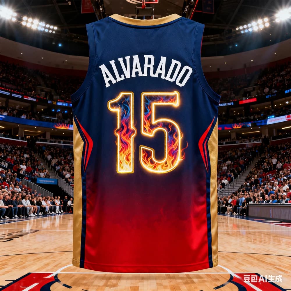 Gilet da basket da uomo in edizione 3D AI Jose Alvarado # 15 Canottiere da basket USA Canottiera oversize traspirante da allenamento per bambini giovanili