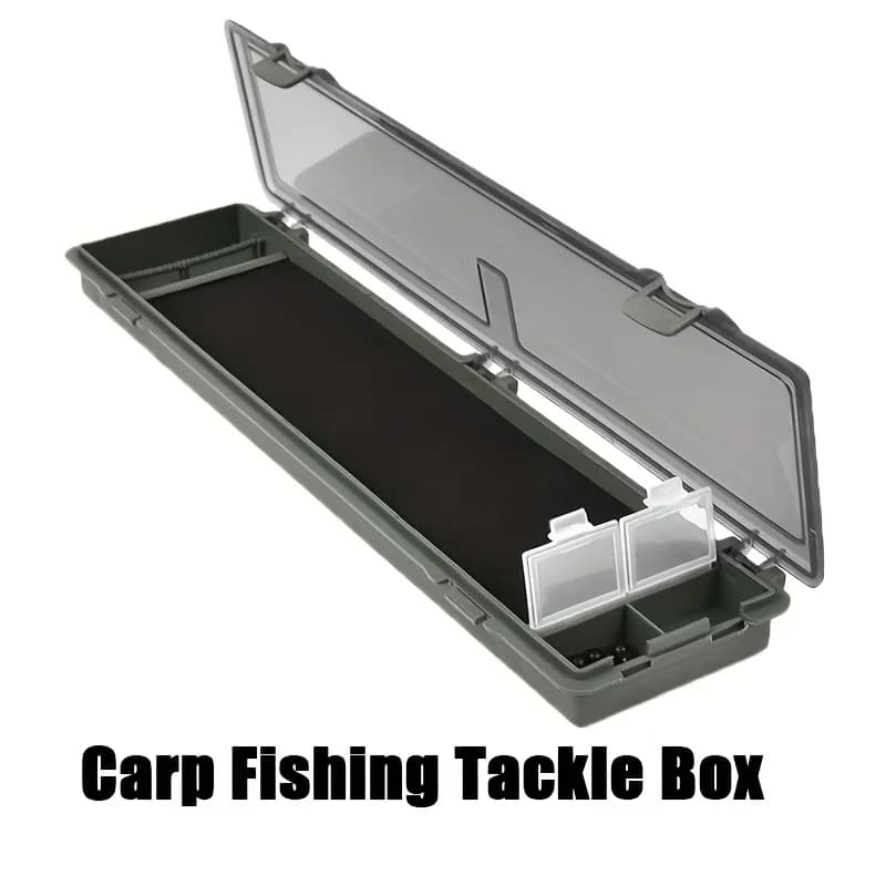 Scatola per attrezzatura da pesca alla carpa - Porta amo 2 in 1 Etichetta leggera e impermeabile inclusa disponibile in confezione singola o doppia
