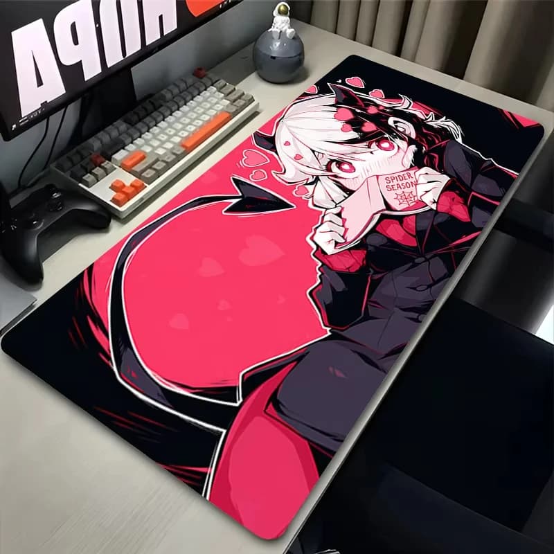 Tappetino per Mouse XXL con Simpatica Ragazza Demoniaca Kawaii, Tappetino da Scrivania Antiscivolo in Gomma, Tappetino per Tastiera da Gaming per PC e Laptop, Accessori per Computer e Tappeto