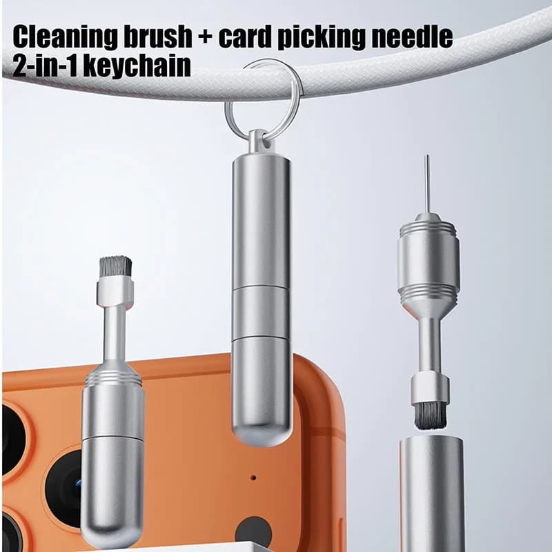 Strumento per la rimozione del vassoio della scheda SIM Pin di espulsione Auricolari Spazzola per la pulizia Strumenti di ripristino Kit penna per la pulizia dell'apri per iPhone Airpods
