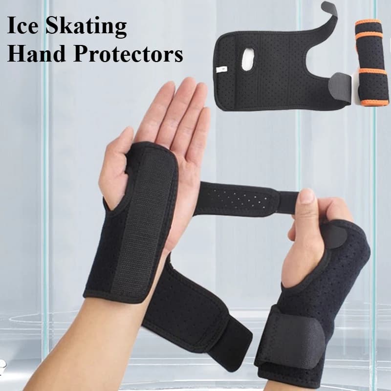 Ice Skating Hand Protectors Palm Guards Sports Wrist Guards Breathable Adjustable Kids & Adults Roller Skating Sports Wrist Pads