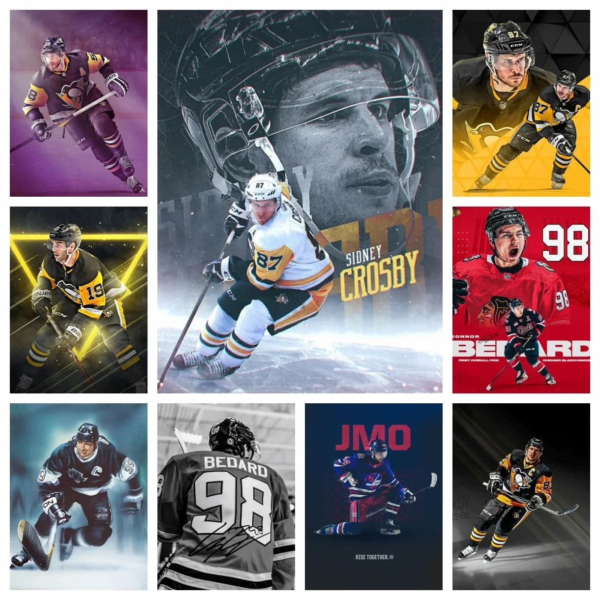 Hockey DIY Diamond Painting Sports Poster Diamond Embroidery Mosaic Oil Painting Home Decoration Fan Hand Gift