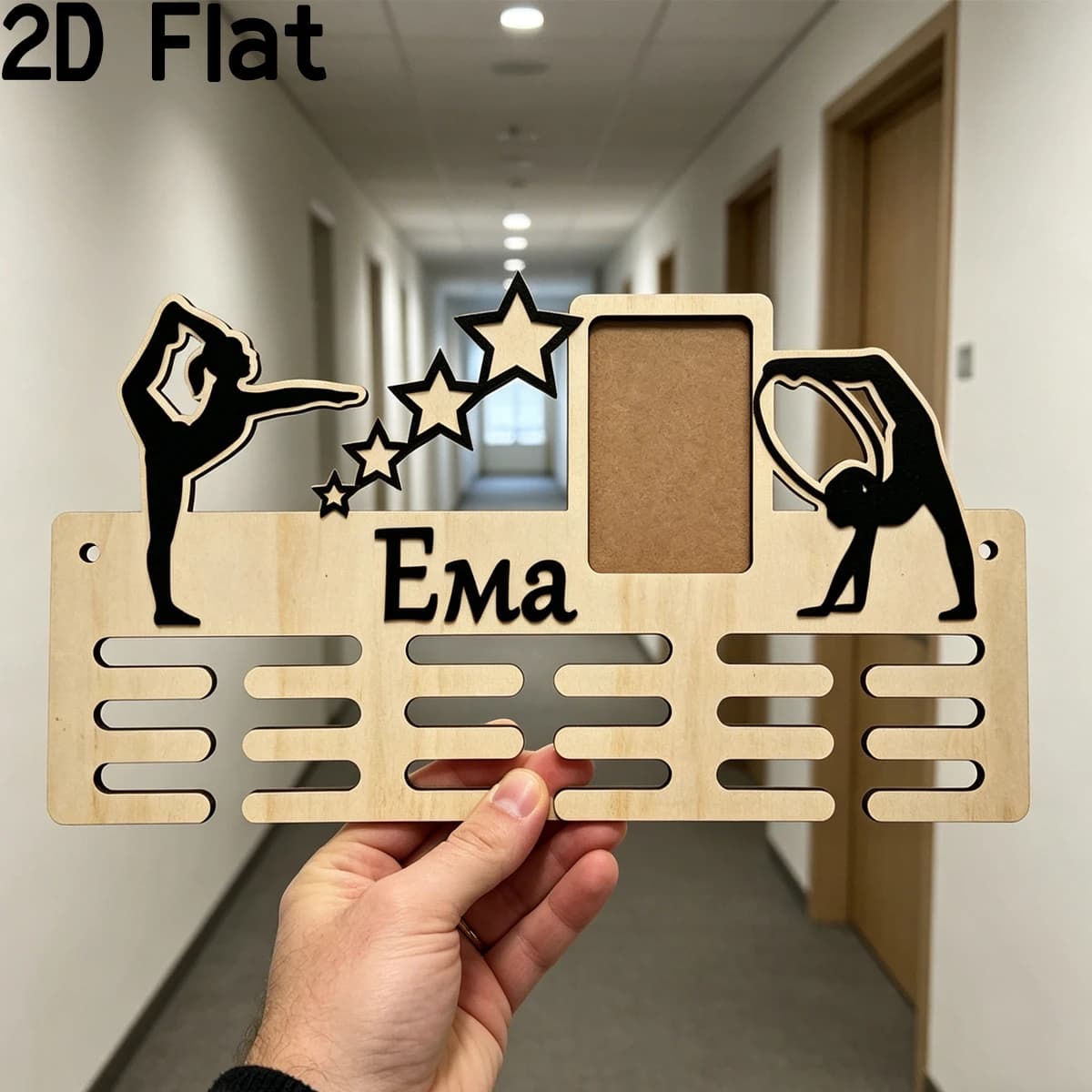 1Pc Custom gymnastics Wooden Medal Holder,Home Room Wall Decor,Sports Records Award Storge,Ideal Birthday Wedding Match Gift