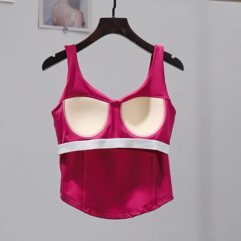 Reggiseno sportivo da corsa ammortizzante da donna, gilet fitness con cinturino posteriore, raccolta di reggiseno yoga con sensazione nuda, abbigliamento esterno