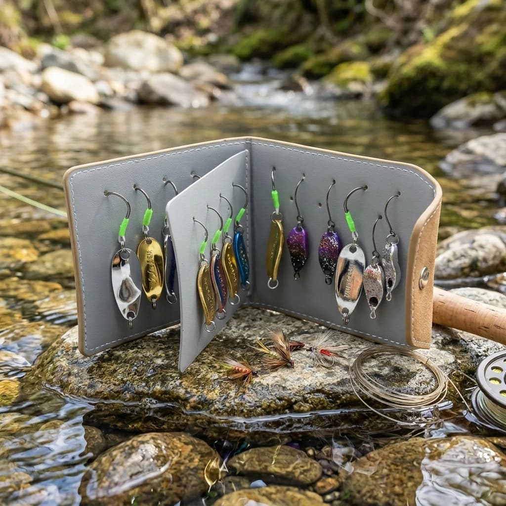 Compact Lure Storage Box Portable PU Material Organizer Case with Window for Fishing Tackle Durable Lightweight Travel Gear