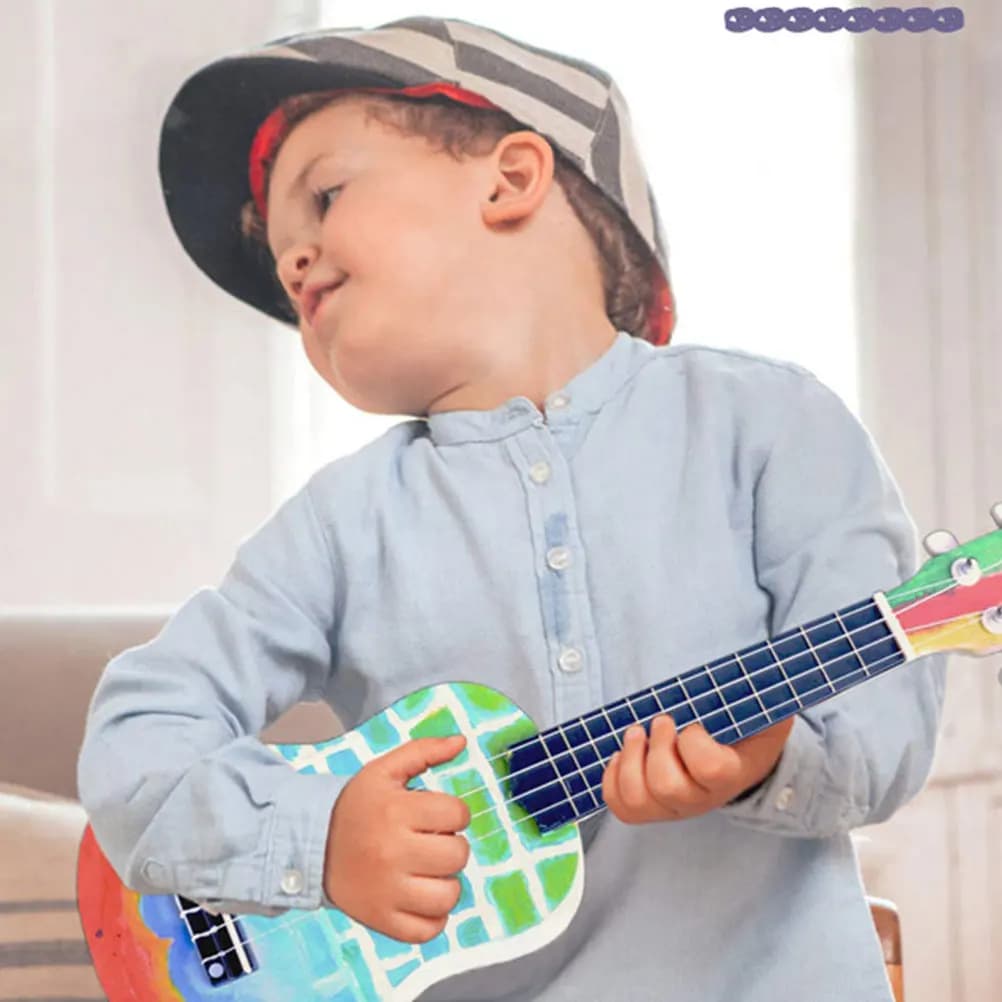 1 set fai da te kit ukulele incompiuto materiale leggero in tiglio sicuro e durevole strumento musicale dipinto a mano per bambini adulti