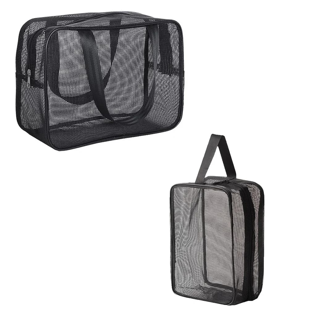 Travel Storage Bag Full Mesh Mesh Cosmetic Storage Bag Portable Hand Washing Bag