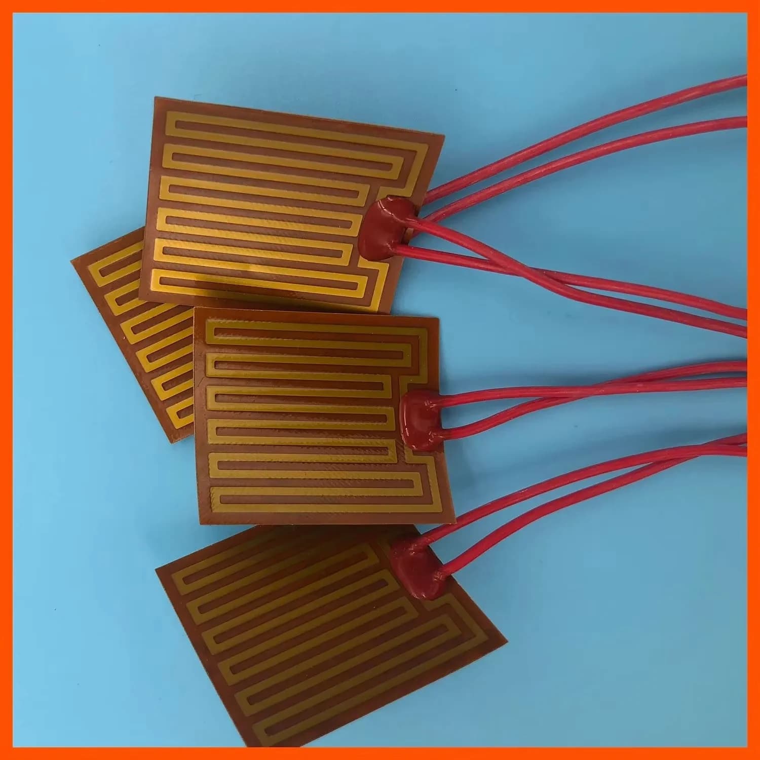 100mm x 100mm 24v 100w PI film di riscaldamento pellicola di riscaldamento poliimetide riscaldatore di gomma di calore elemento elettrico padella di riscaldamento Elemento per stampante 3D