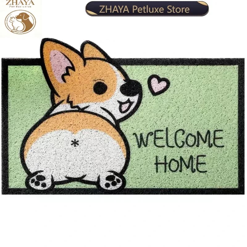 ZHAYA Kawaii Cat Dog Doormat Kitchen Floor Mat Welcome Front Door Outdoor Bathroom Fluffy Stair Carpet Non Slip Decor