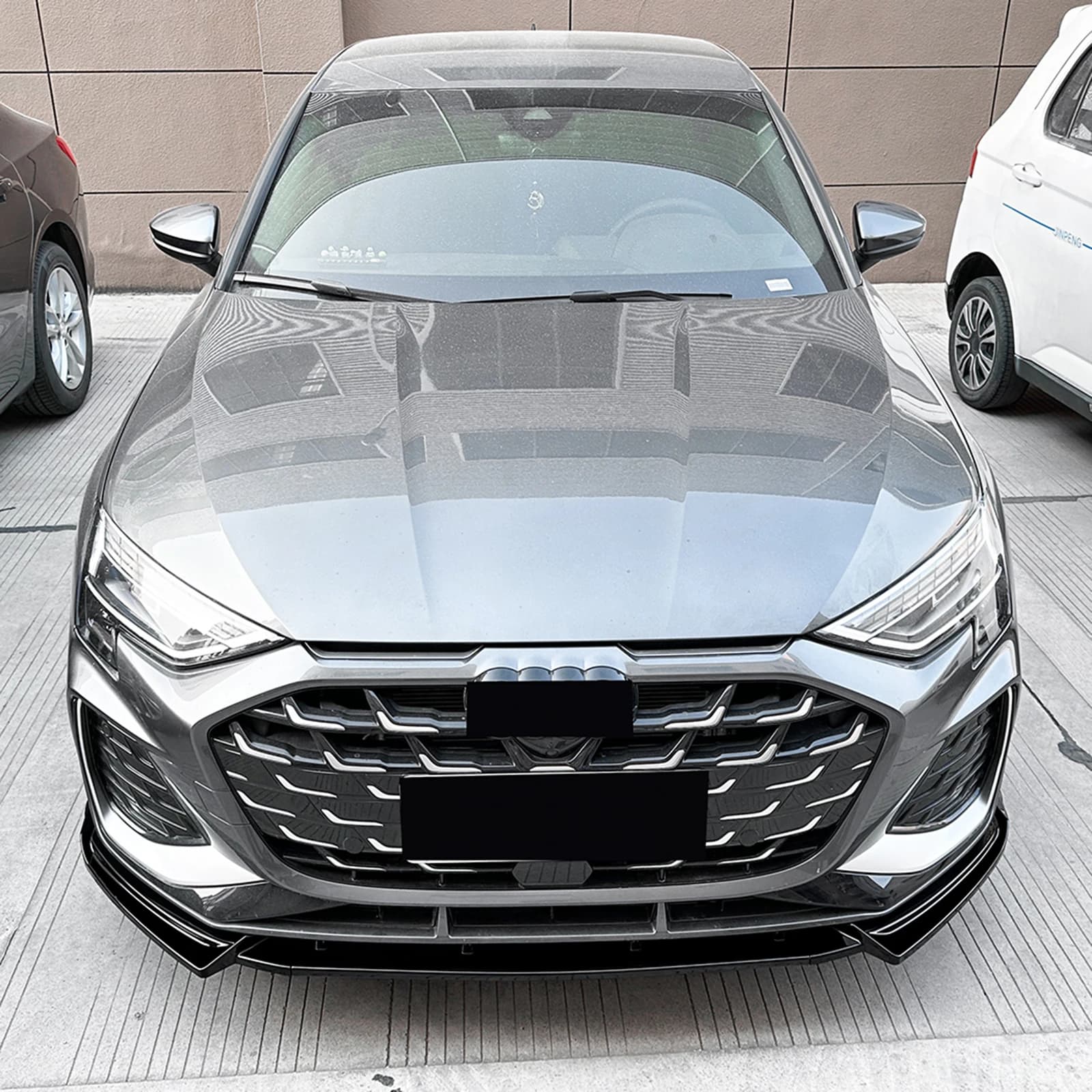 For Audi A3 8Y Sline 2025 Car Front Bumper Lip Chin Spoiler Lower Splitter Diffuser Body Kit Front Lip Spoiler Guard Cover