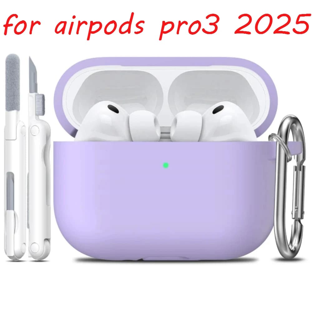 For AirPods Pro 3rd generation housing Accessories for earphones Silicone soft case with key rings and cleaning kit for AirPods Pro 3