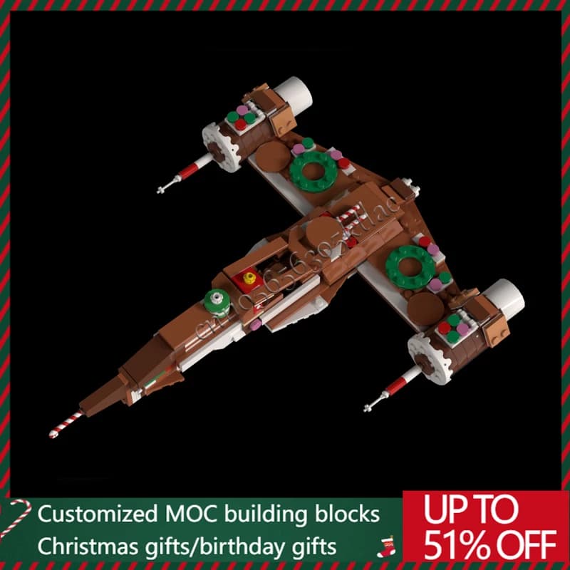 NUOVO 337 PCS MOC Pan di Zenzero N-1Warplane Trasformando Building Block Modello Per Bambini Fai Da Te Assemblaggio Giocattoli Educativi Regali Di Natale