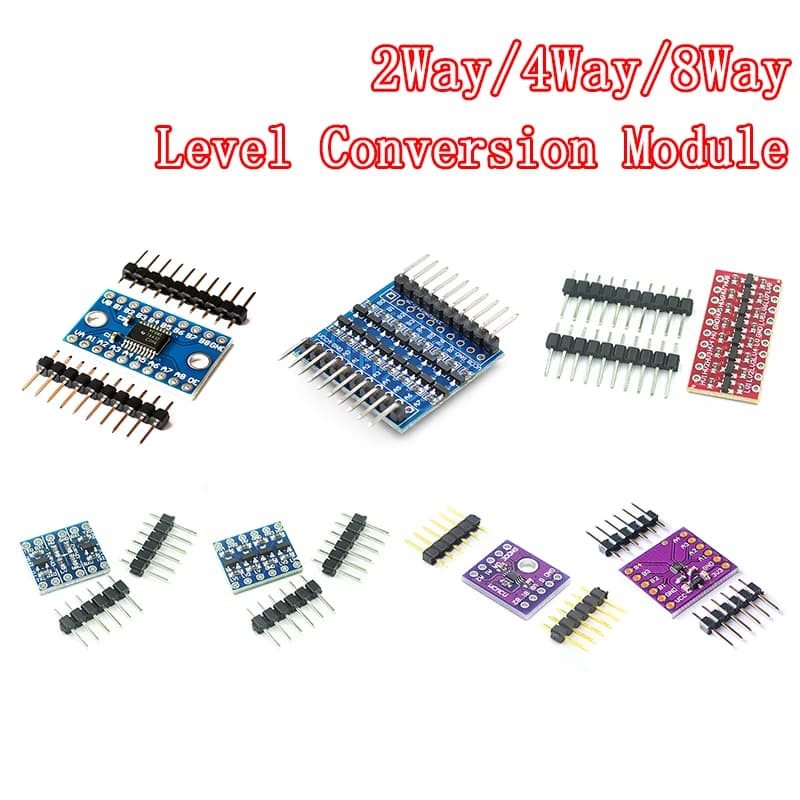 Two-way module logical level converter IIC I2C UART SPI TTL 2-channel 4 8-way 5 V to 3,3 V for breadboard compatible with Arduino