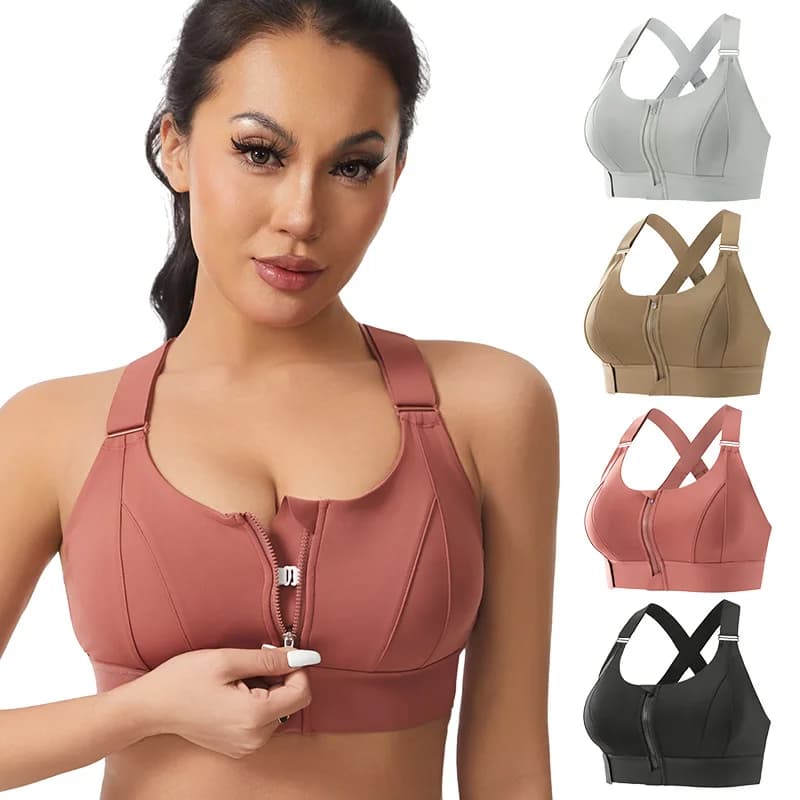 Women's Sports Bra High-strength Push-up Anti-sagging Running Yoga Vest Velcro Adjustable Sports Bra Everyday Sports Bra