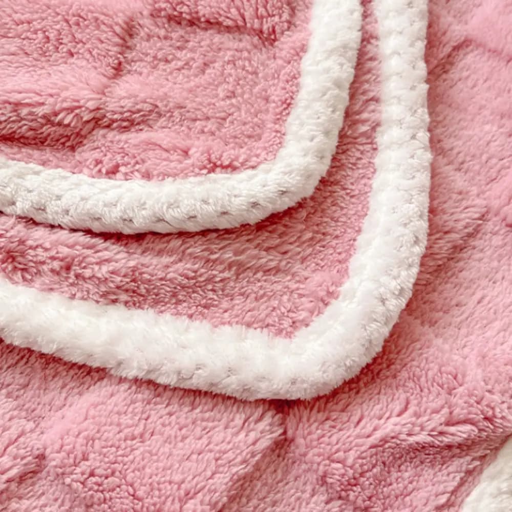 2 pezzi Durevole Coral Fleece Grid Jacquard Federe Cinghia elastica Cuscino Asciugamano Caldo Addensato Fodera per cuscino Inverno