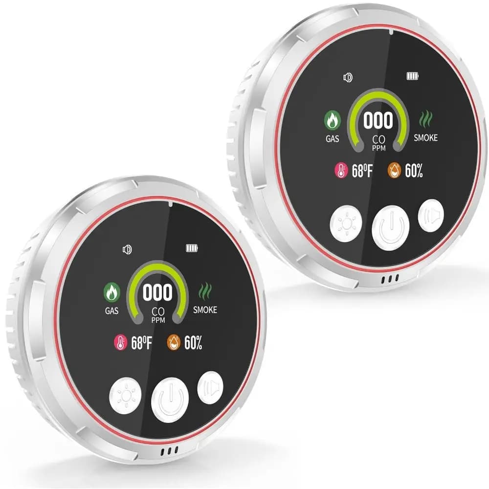 Portable 5-in-1 Compound Gas Detector Digital Display Multifunctional Portable Carbon Monoxide Detector Gas Analyzer