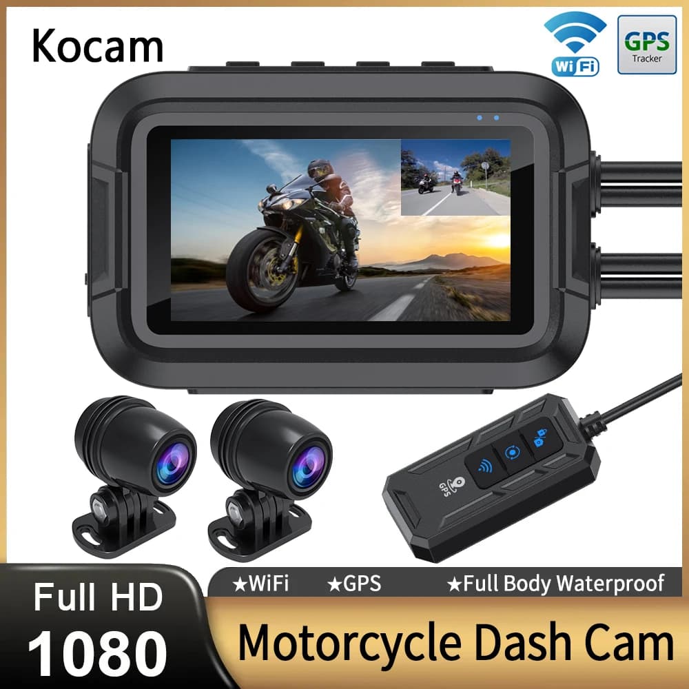 Dual 1080P Moto DVR Full Body impermeabile Moto Camera WiFi GPS Dash Cam anteriore posteriore guida videoregistratore scatola nera