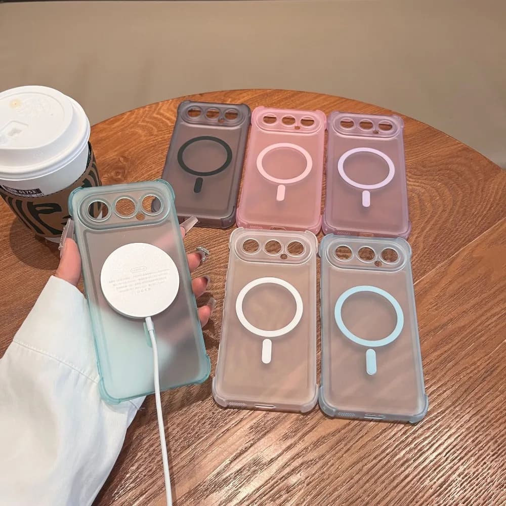 Chic Matte Frosted Clear Magnetic Phone Case For Honor 600 500 400 300 Pro For MagSafe Shockproof Camera Lens Protection Cover