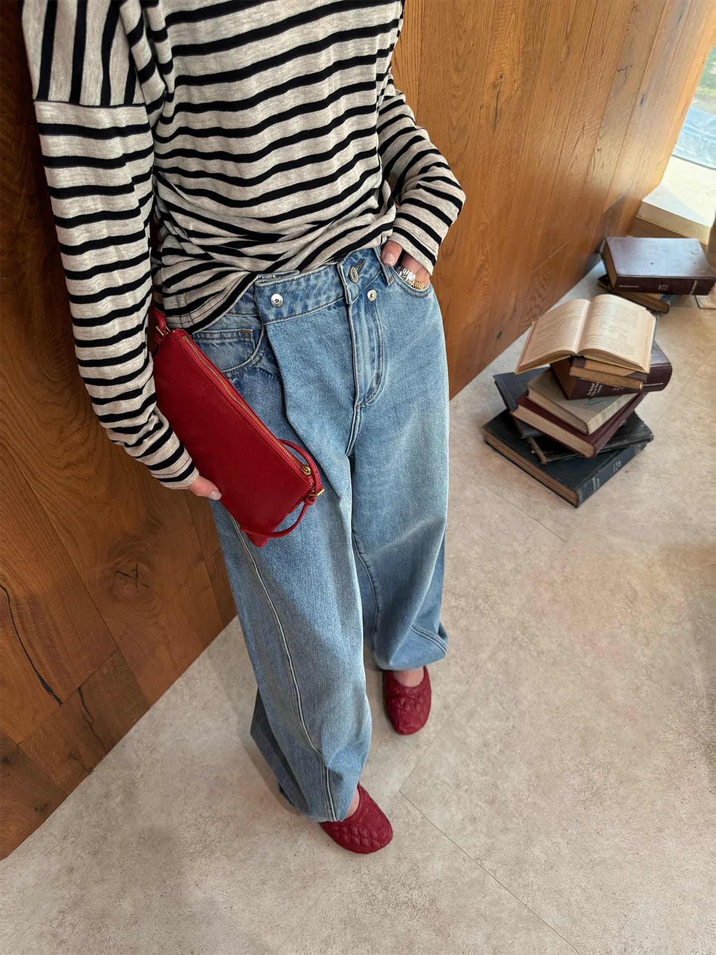 Light Wash High Waist Loose Straight Leg Jeans Women's New 2026 Retro Wide Leg Pants Small Size Ladies Cotton Denim