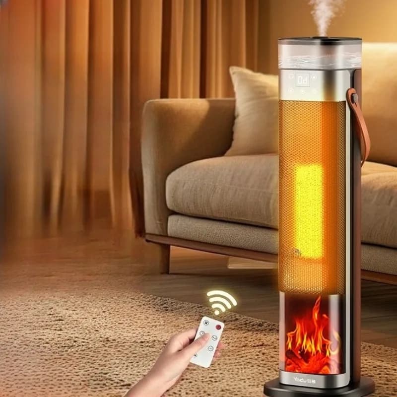Stufe Elettriche 2000W Ventilatori Riscaldanti Portatili Riscaldatore Elettrico per Ambienti Riscaldatore in Grafene per Stanza Soffiatore d'Aria Calda con Telecomando