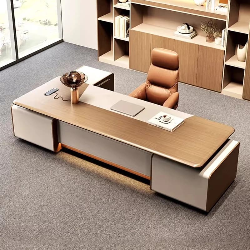 Scrivania Direzionale Moderna e Semplice di Lusso, Tavolo da Ufficio, Scrivania per Computer, Scrivania da Gaming, Scrivania Pieghevole per Sala Riunioni, Mobili per Ufficio