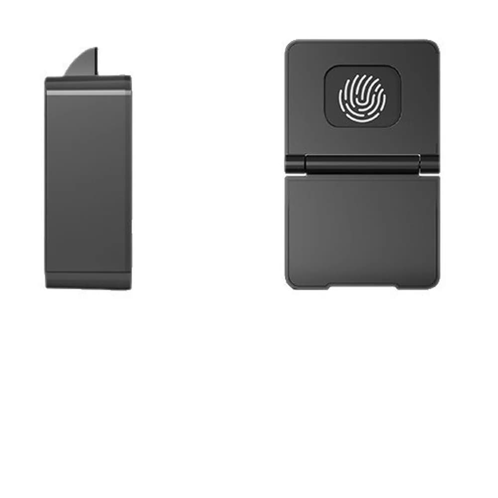 Serratura Intelligente Senza Foratura per Cassetti, Funzionamento Touchless tramite Schede RFID/NFC, Basso Consumo, 3 Batterie AAA, ABS Nero