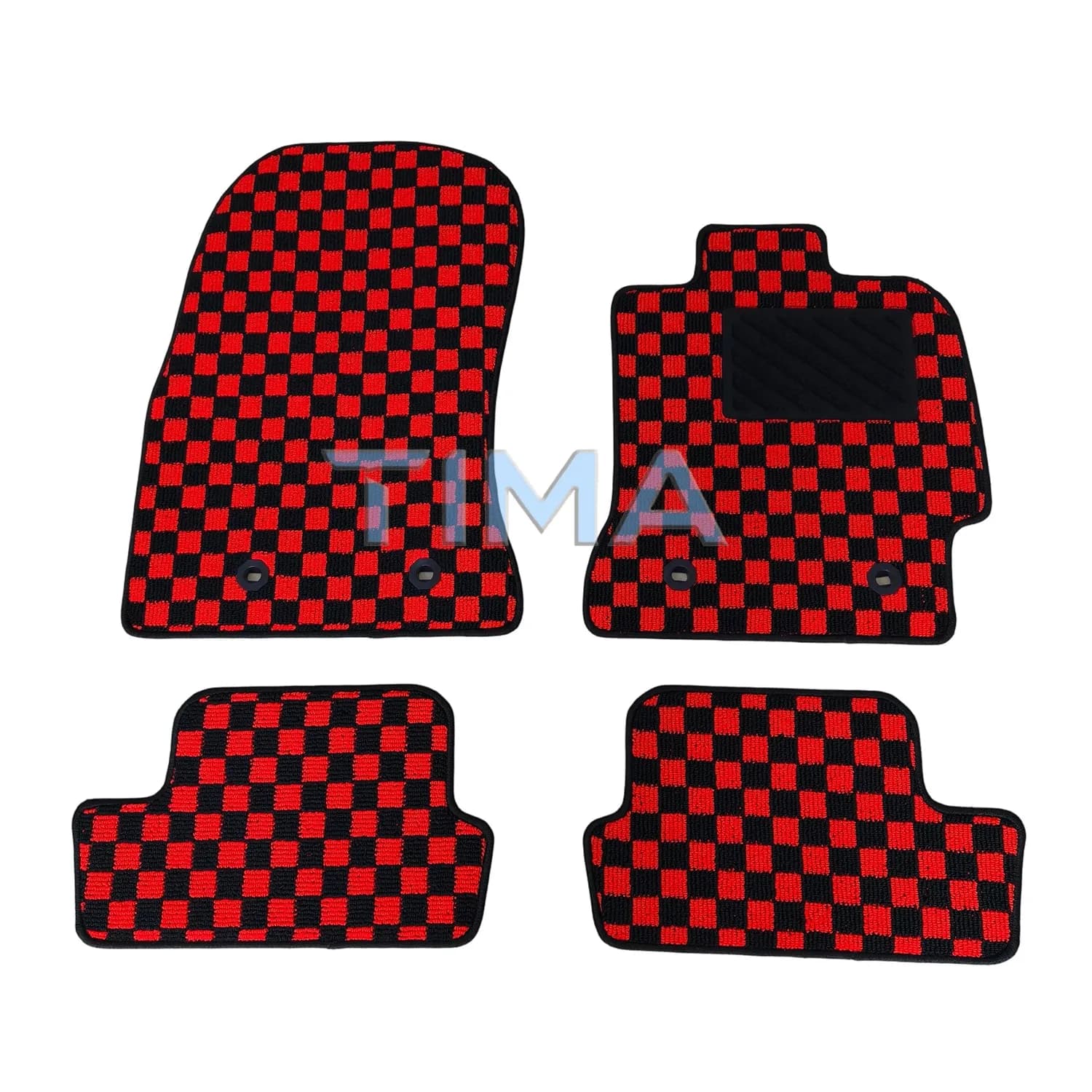 4PCS JDM CHECKERED Racing Fabric Car Floor Mats For Toyota GT86 2013-2021 RHD