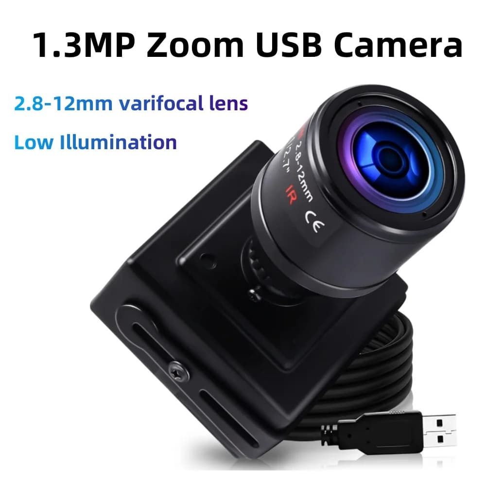 SVPRO 0.01lux Low Light USB Camera 1.3MP AR0130 Mini Box Sensor Webcam with 4X 2,8-12 mm manual zoom lens