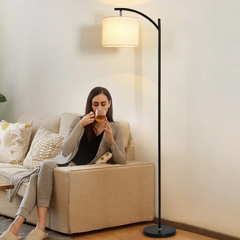 Lampada da terra a LED in stile nordico, di alta gamma, per soggiorno, camera da letto, studio, lampada da scrivania verticale, luce ambientale da terra a soffitto per comodino