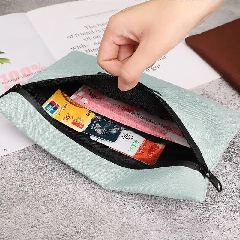 1 borsa da viaggio con blocco password, file, certificati di credito, denaro, passaporto, documento di sicurezza, busta, cartella di file