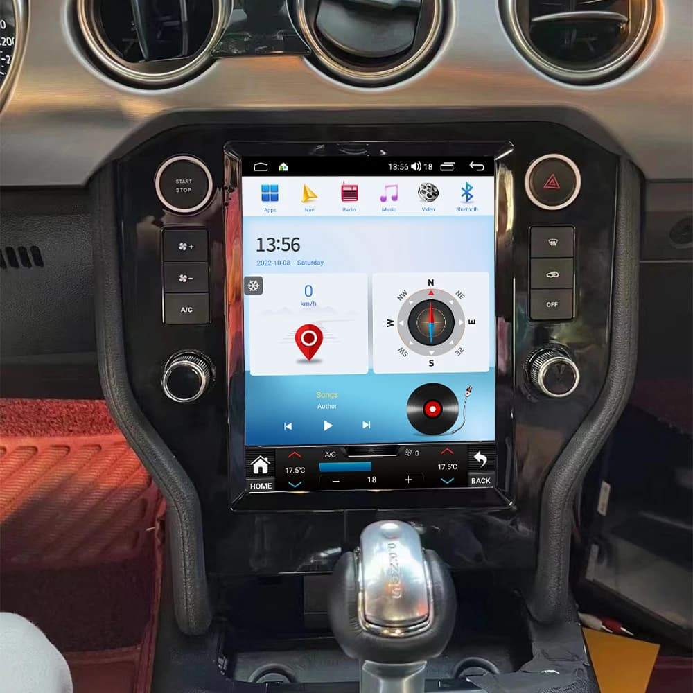 Per Ford Mustang 2015-2021 Android 14 Tesla Style Car Audio Navigazione GPS per auto per auto Multimedia Stereo Apple Carplay