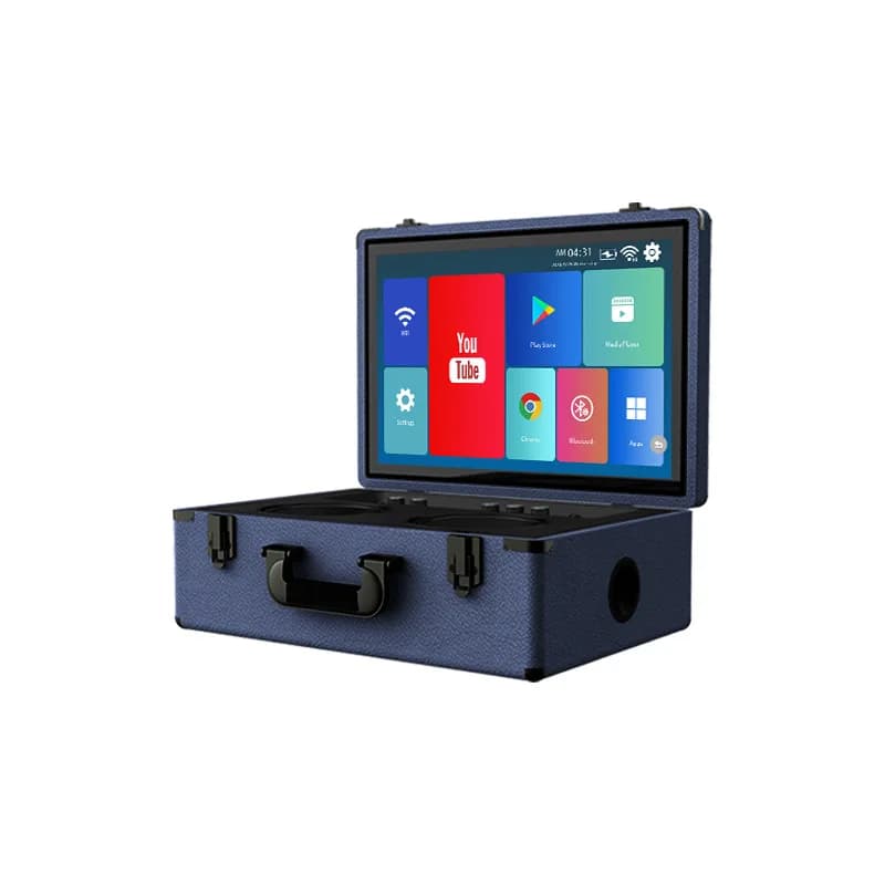 Macchine per karaoke portatili da campeggio all'aperto Doppio woofer da 4 pollici Audio con altoparlante wireless intelligente professionale ad alta potenza da 60 W con display